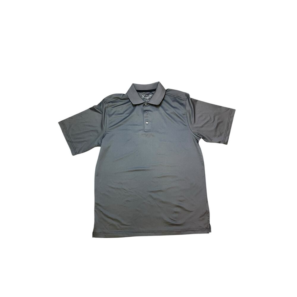Men’s Pebble Beach Performance Polo Shirt Gray Size Medium Moisture Wicking Golf